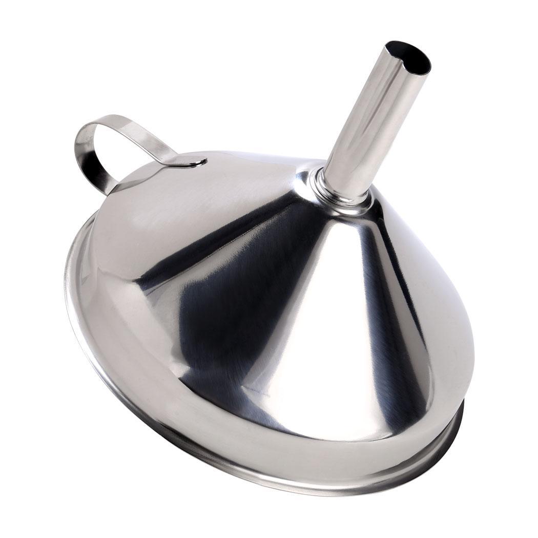 NEW Stainless Steel Large Funnel With Detachable Strainer Kitchen