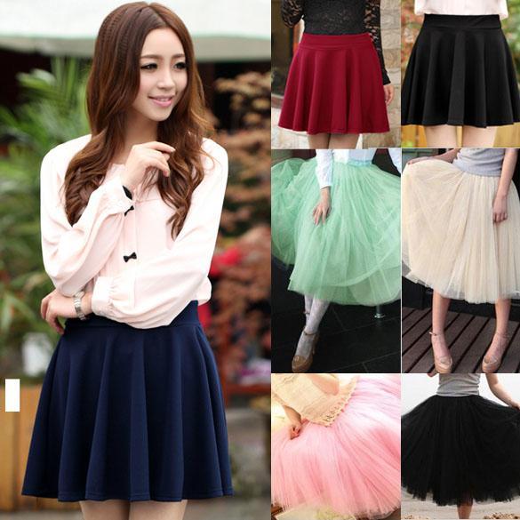 Women Fashion Princess Fairy Style 5 layers Tulle Dress Bouffant Skirt ...