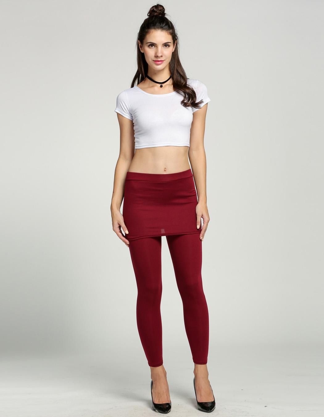 leggings with short skirt