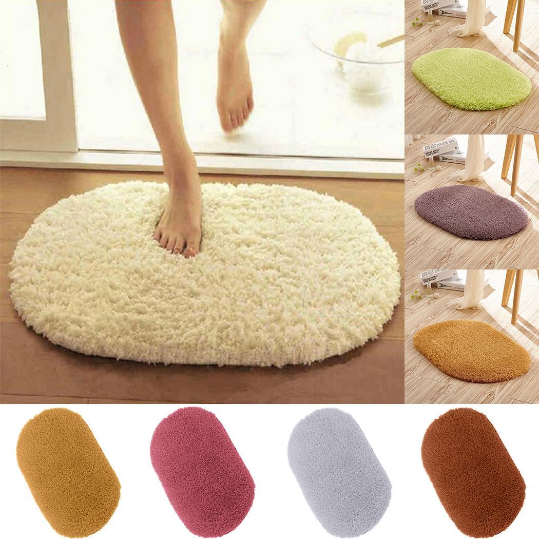 Absorbent Soft Plush Carpet Shower Mat Rug Non Slip Bath Bathroom