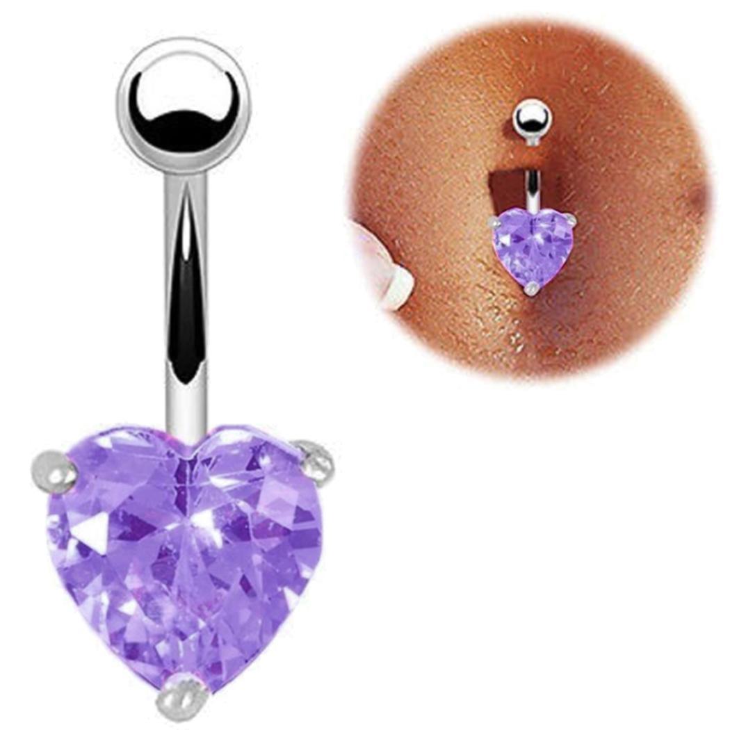 New Women 1Pc Fake Rhinestone Non Piercing Clip On Body Jewelry Clicker